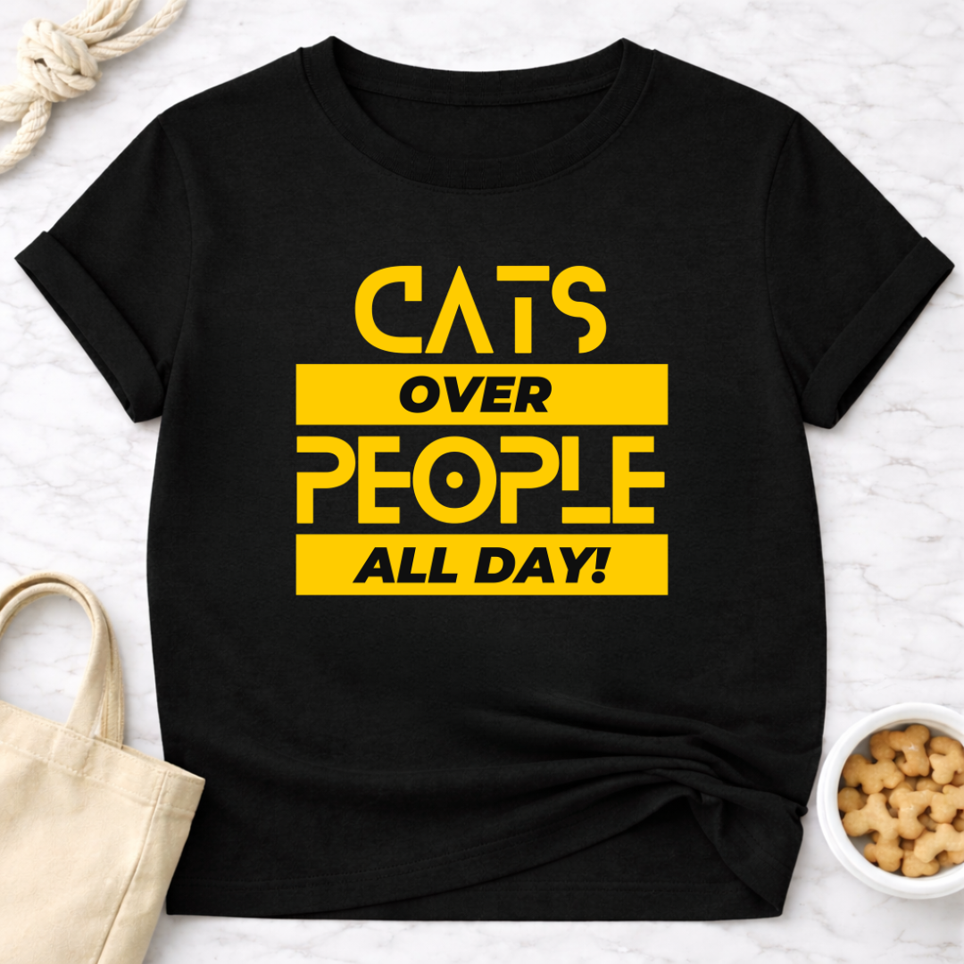 Cats Over People (Block)T-Shirt