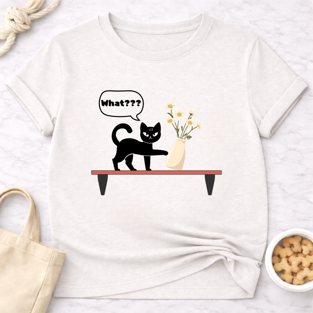 Mischievous Cat on a Shelf T-Shirt
