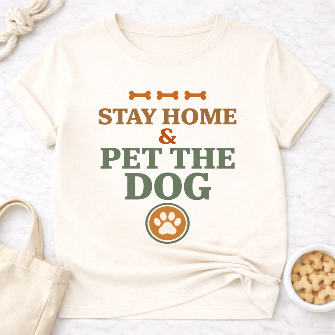 Stay at Home and Pet the Dog T-Shirt