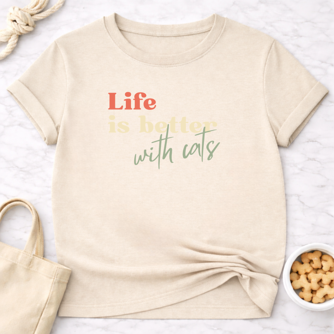 Life is Better With Cats T-Shirt