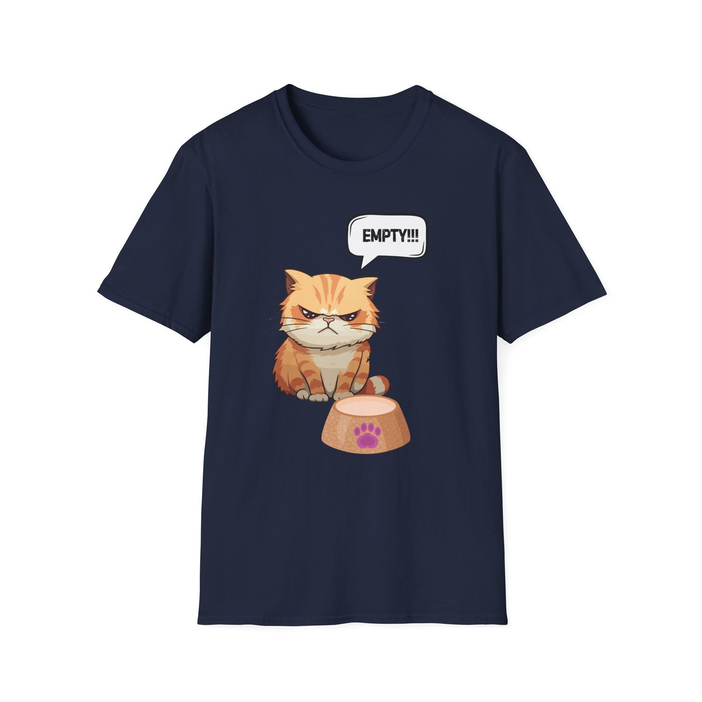 Empty Bowl Cat T-Shirt