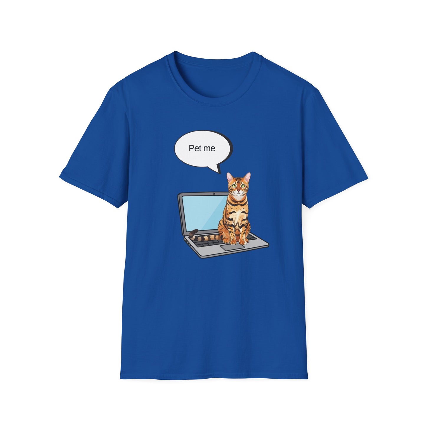 Laptop Cat Pet Me T-Shirt