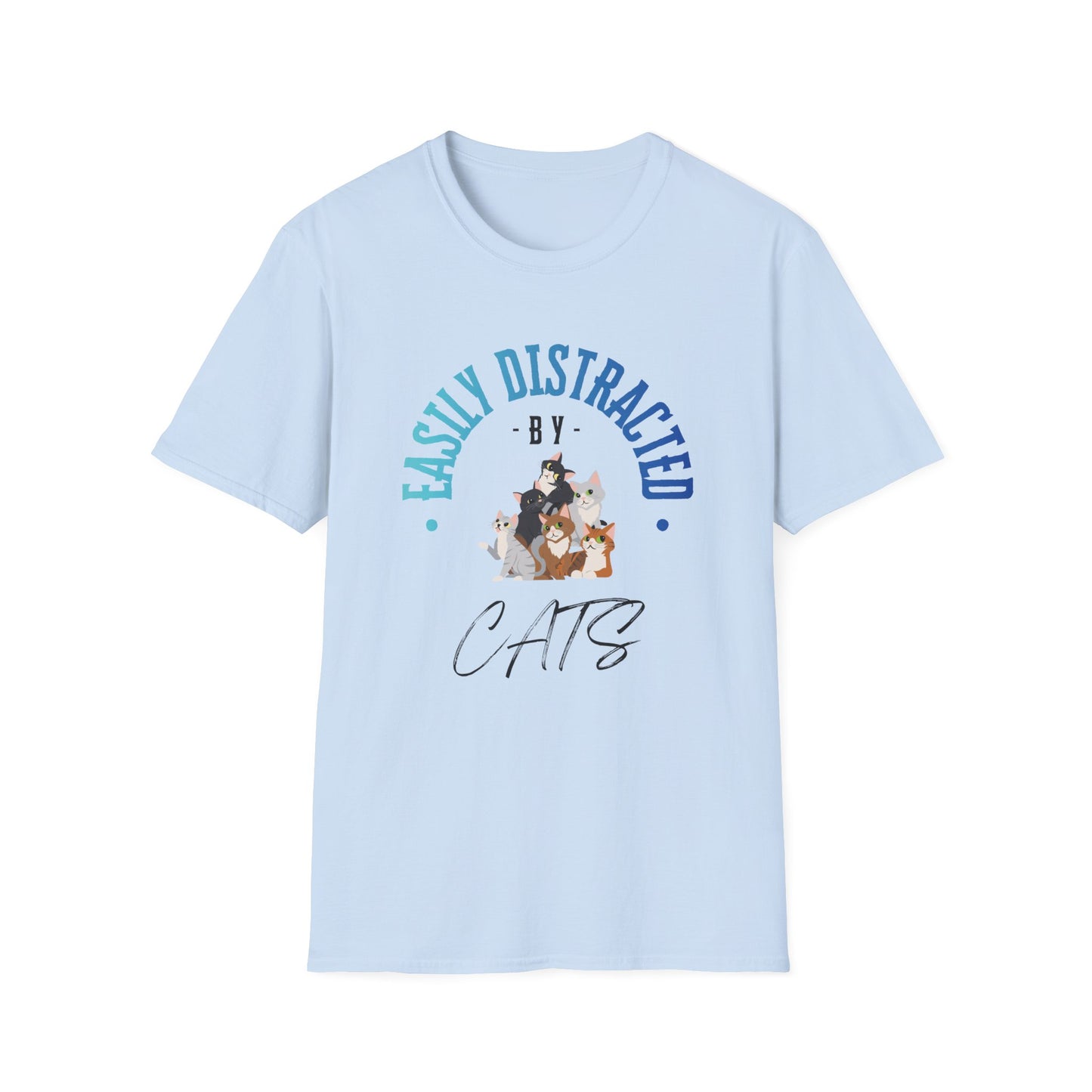 Easily Distracted by Cats w/Graphic T-Shirt