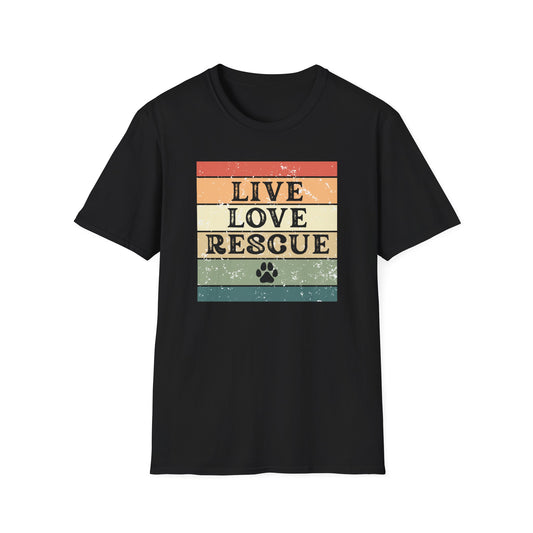 Live Love Rescue (retro) T-Shirt