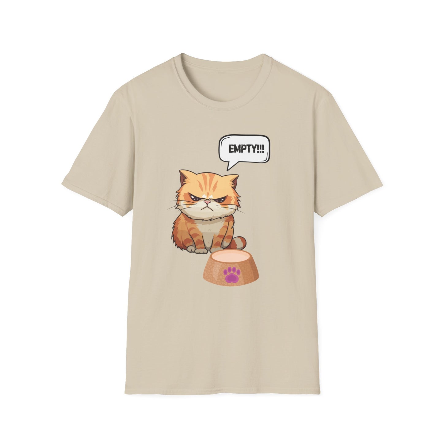 Empty Bowl Cat T-Shirt