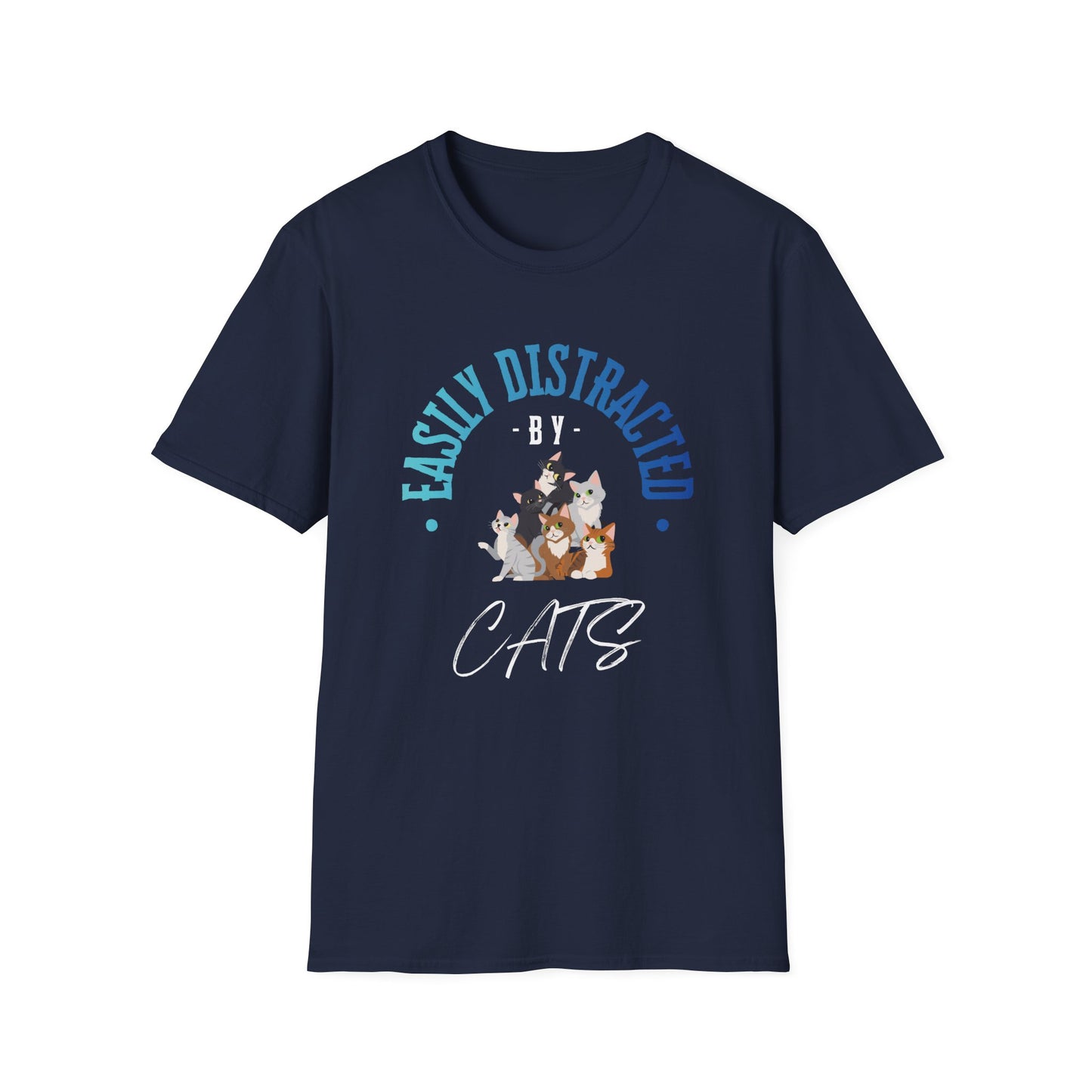 Easily Distracted by Cats w/Graphic T-Shirt