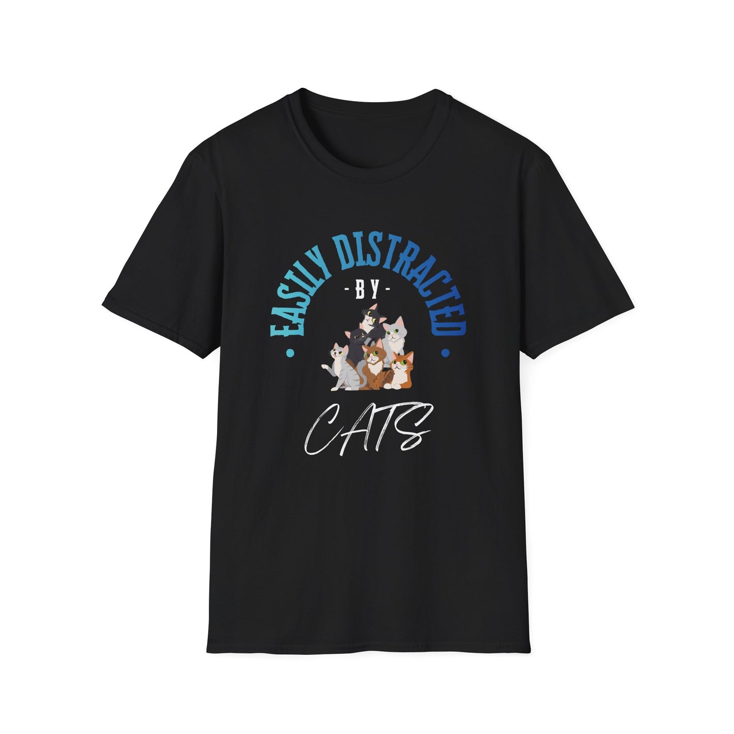 Easily Distracted by Cats w/Graphic T-Shirt