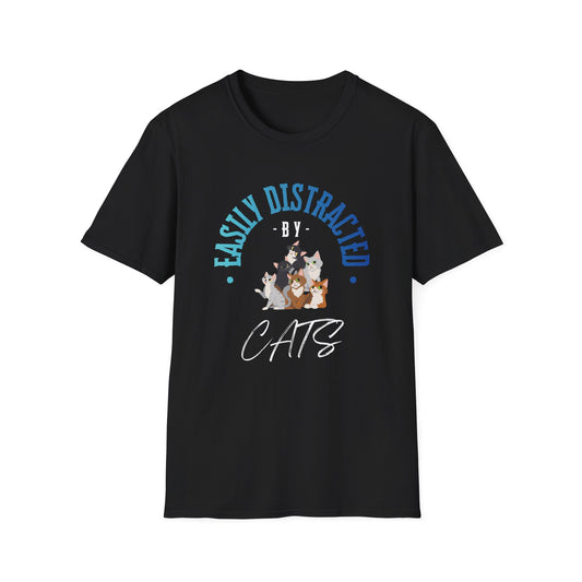 Easily Distracted by Cats w/Graphic T-Shirt