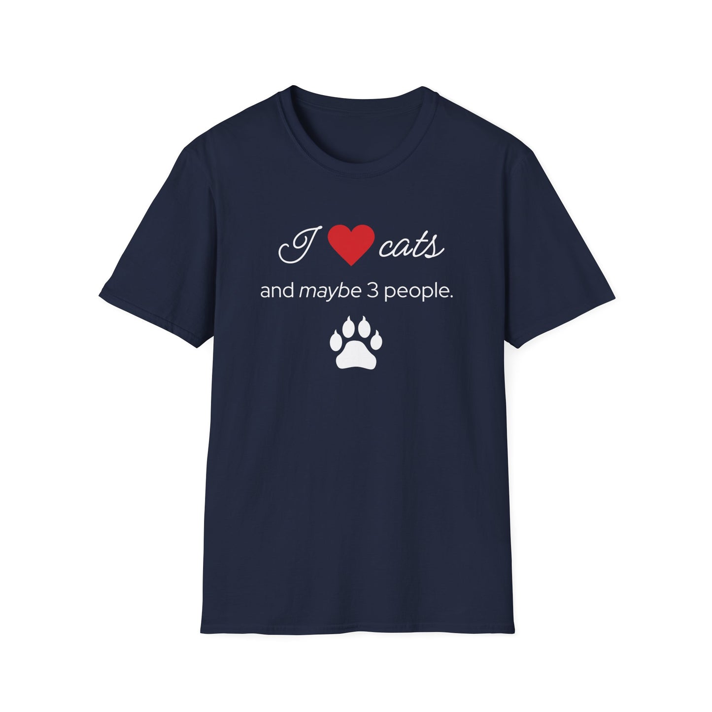 I Love Cats and Maybe 3 People T-Shirt