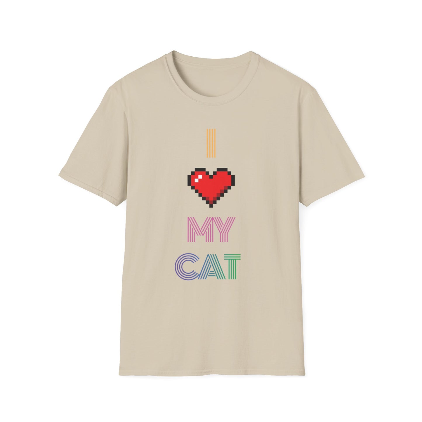 I Love My Cat Retro T-Shirt
