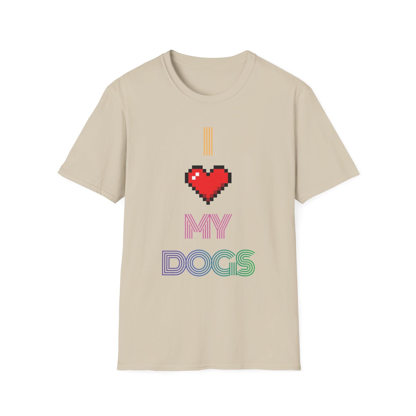 I Love My Dogs Retro T-Shirt