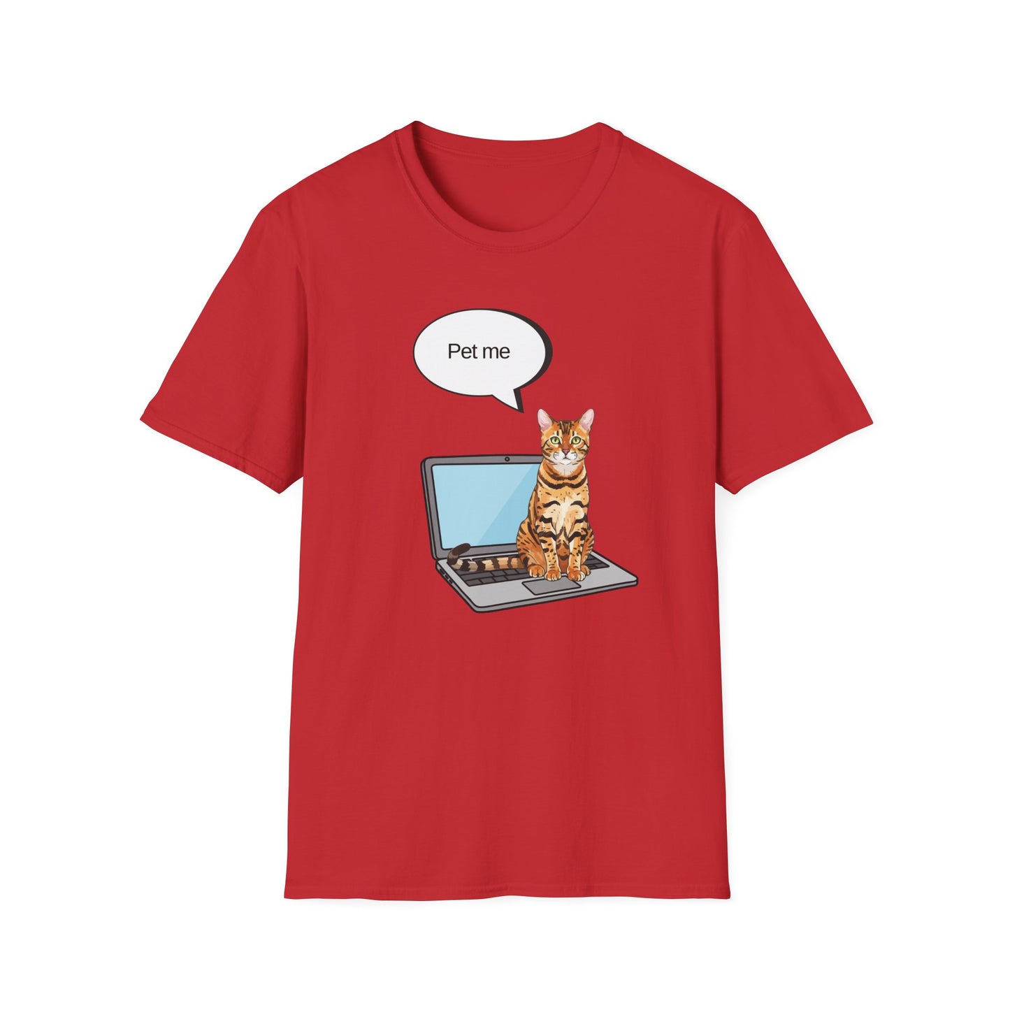 Laptop Cat Pet Me T-Shirt