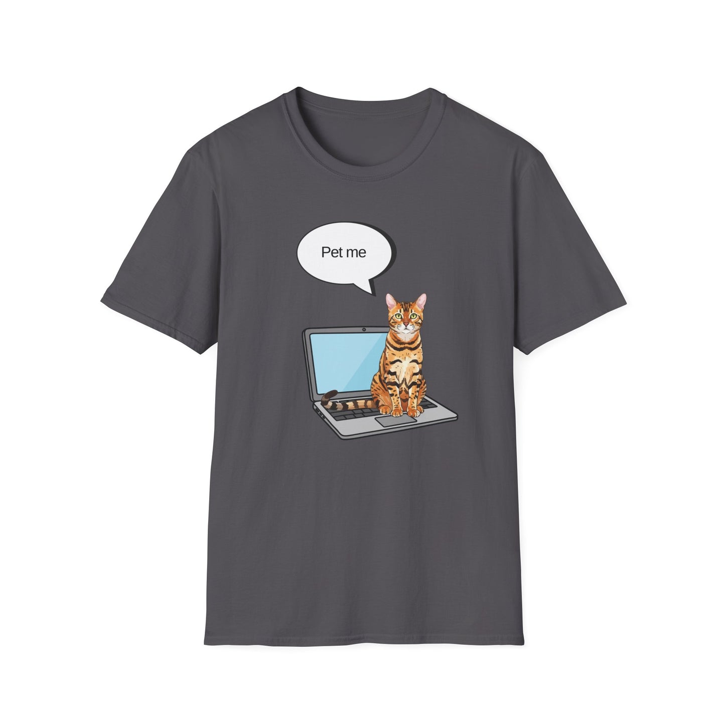 Laptop Cat Pet Me T-Shirt