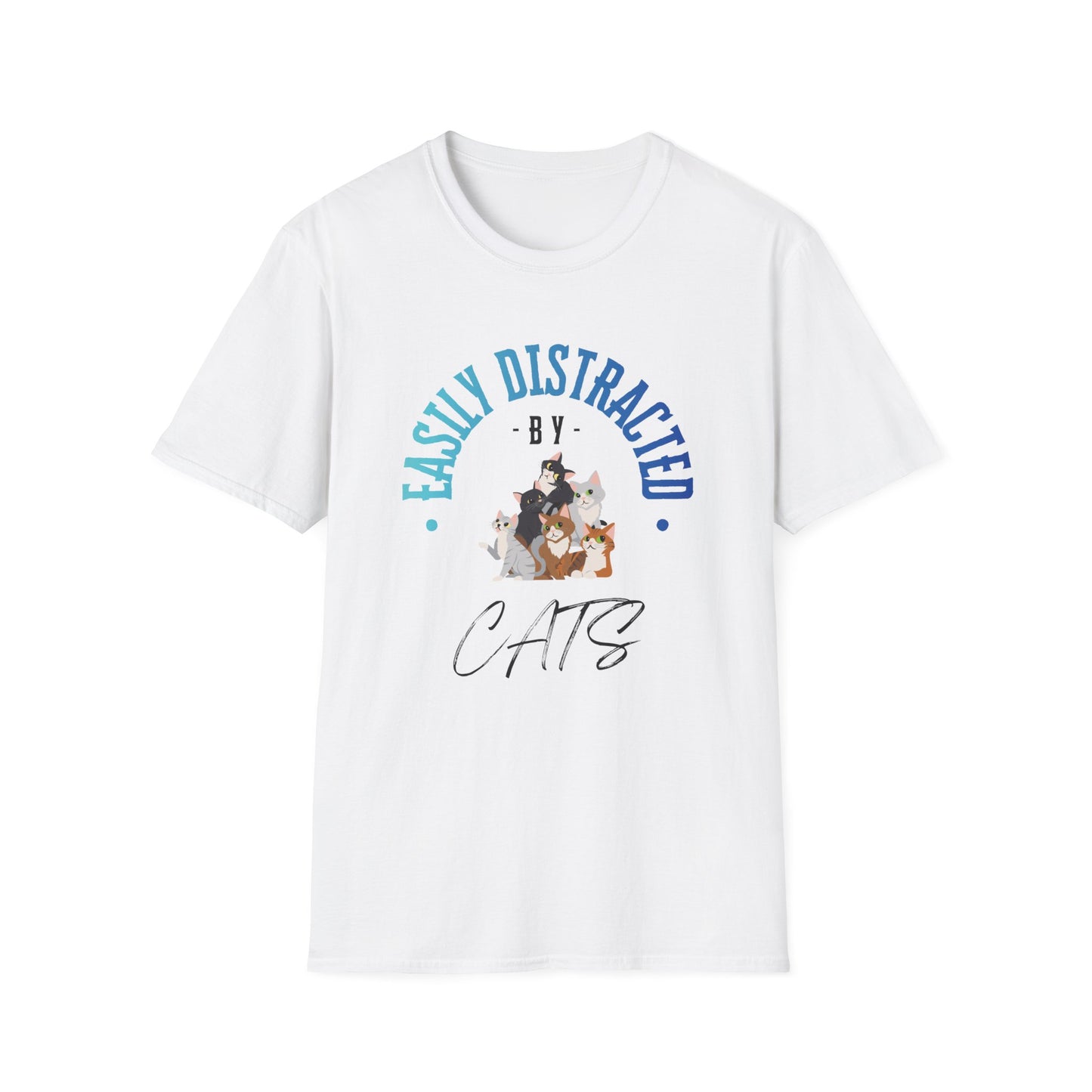 Easily Distracted by Cats w/Graphic T-Shirt