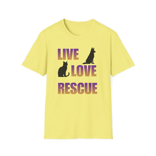 Live Love Rescue Dog and Cat T-Shirt