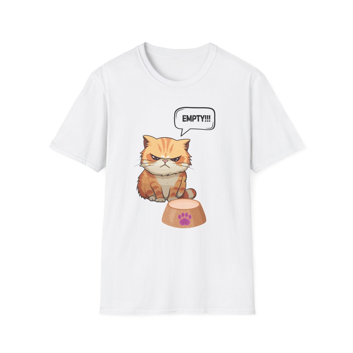 Empty Bowl Cat T-Shirt