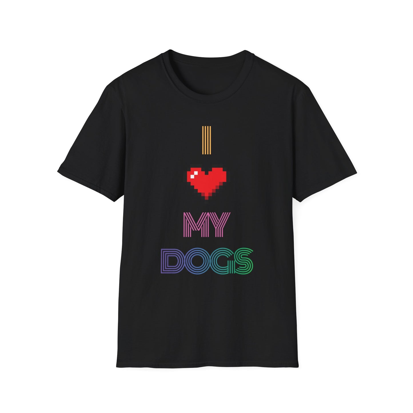 I Love My Dogs Retro T-Shirt