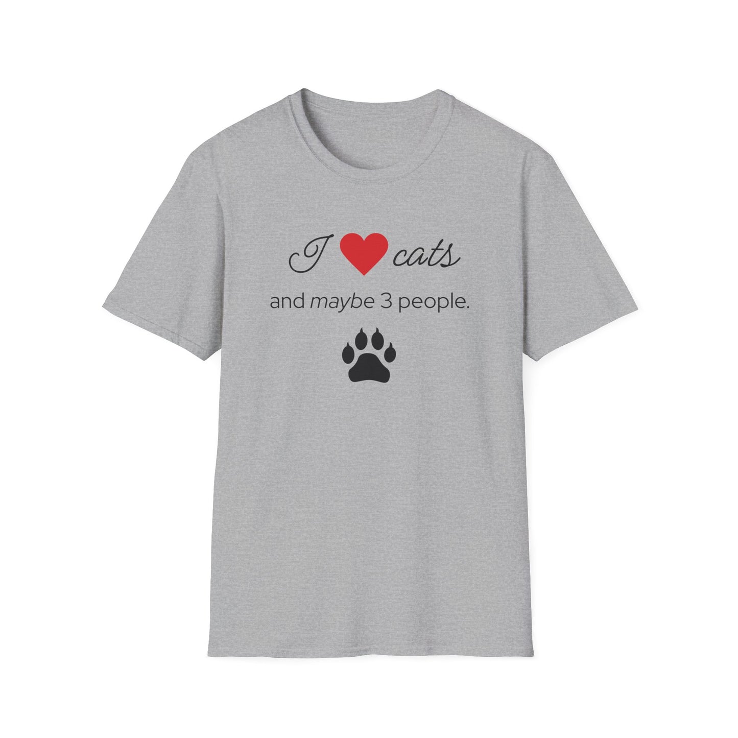 I Love Cats and Maybe 3 People T-Shirt