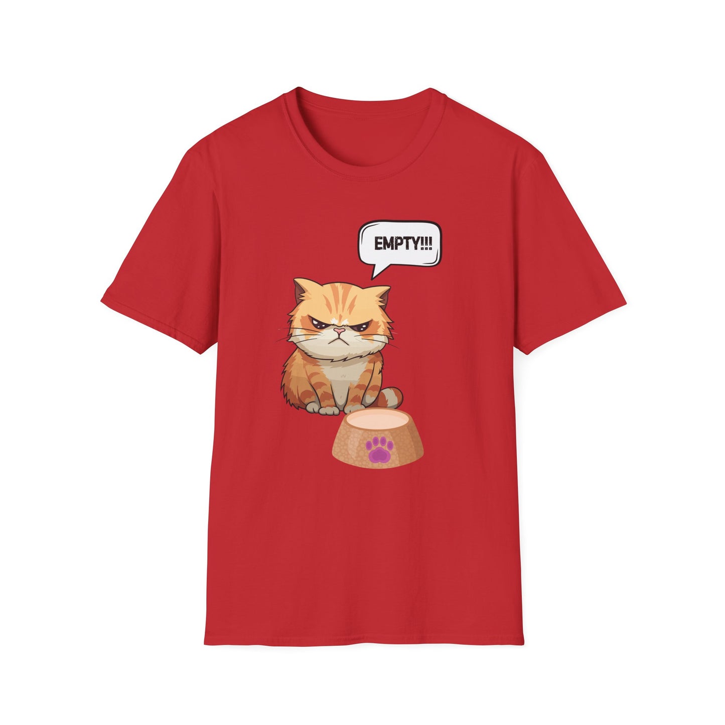 Empty Bowl Cat T-Shirt