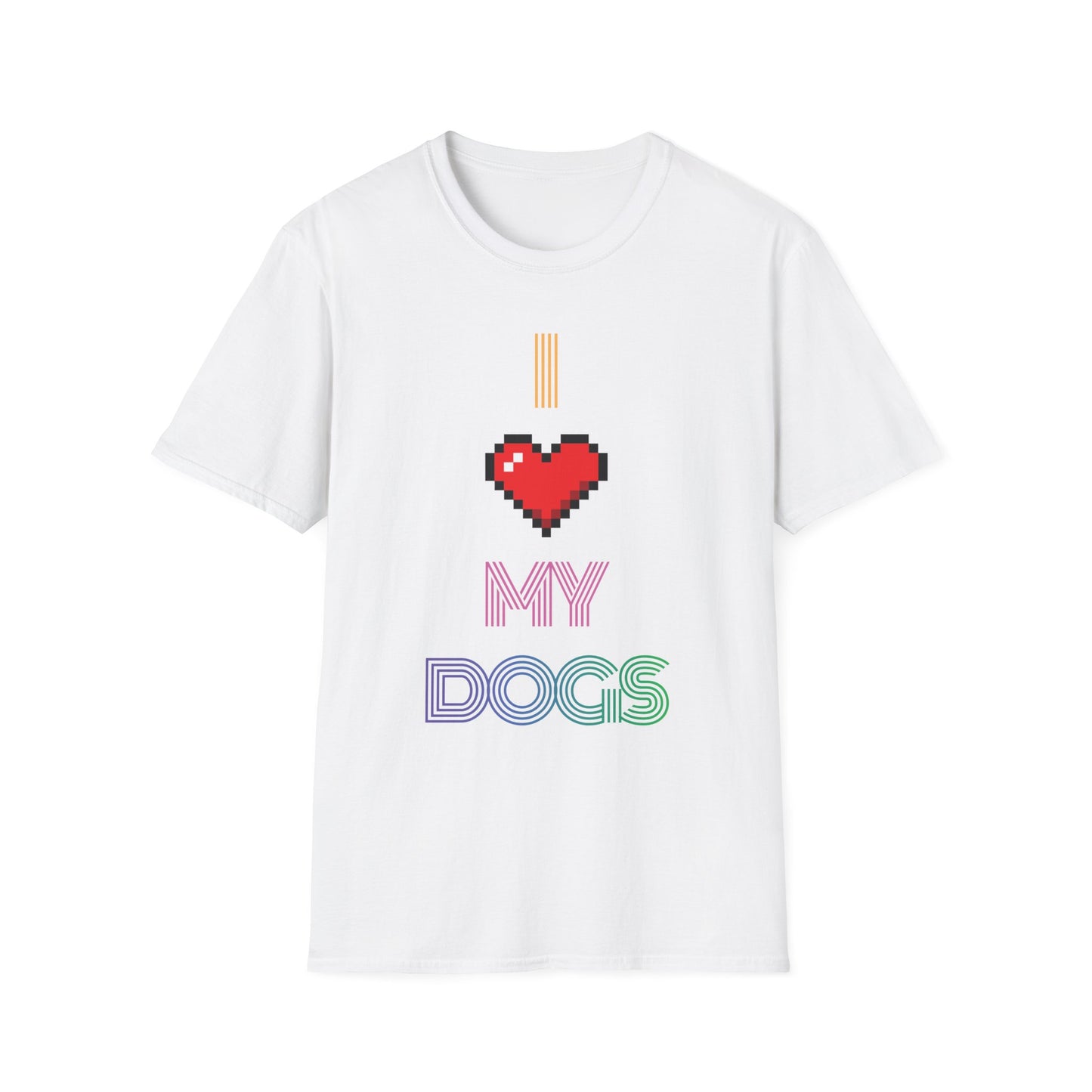 I Love My Dogs Retro T-Shirt