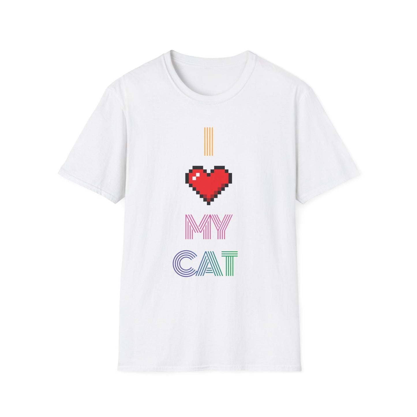 I Love My Cat Retro T-Shirt