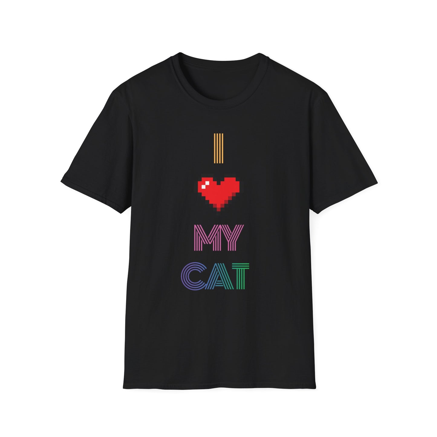 I Love My Cat Retro T-Shirt