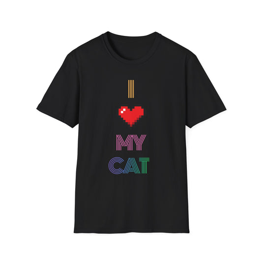 I Love My Cat Retro T-Shirt