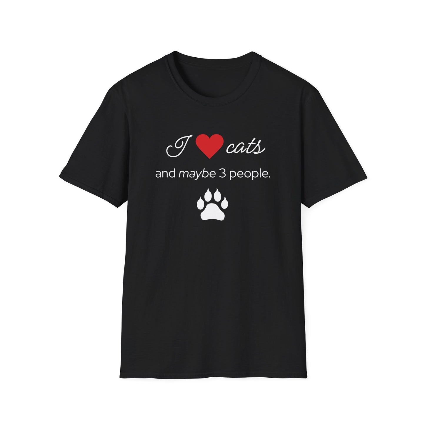 I Love Cats and Maybe 3 People T-Shirt