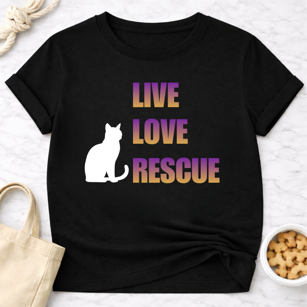 Live Love Rescue Cat T-Shirt
