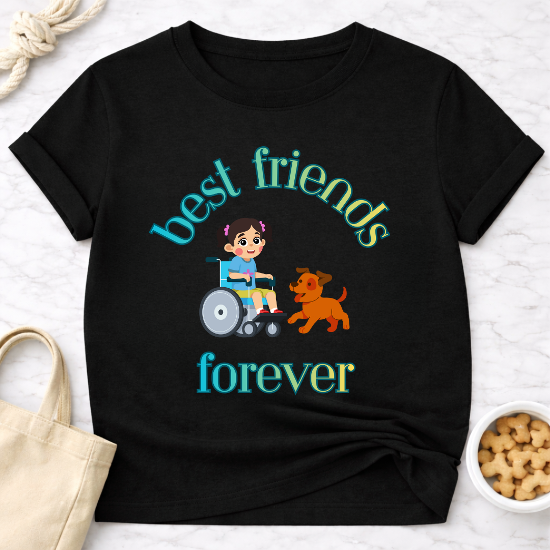 Best Friends Forever Girl and Dog Special Needs T-Shirt