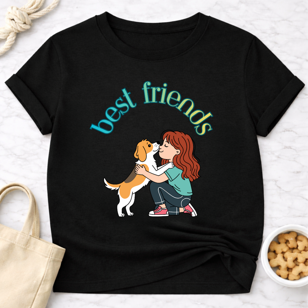Best Friends Girl and Dog T-Shirt