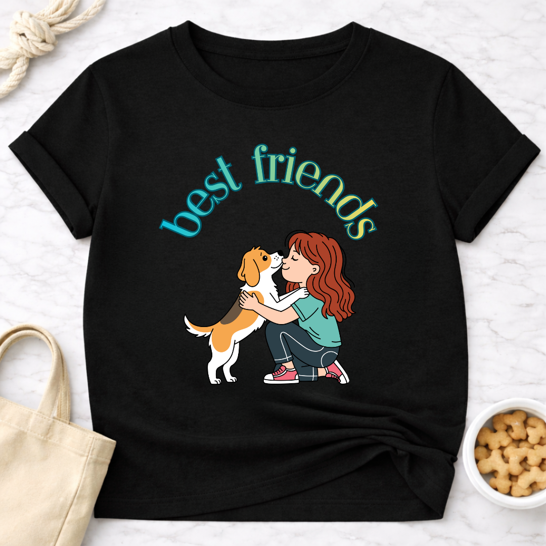 Best Friends Girl and Dog T-Shirt