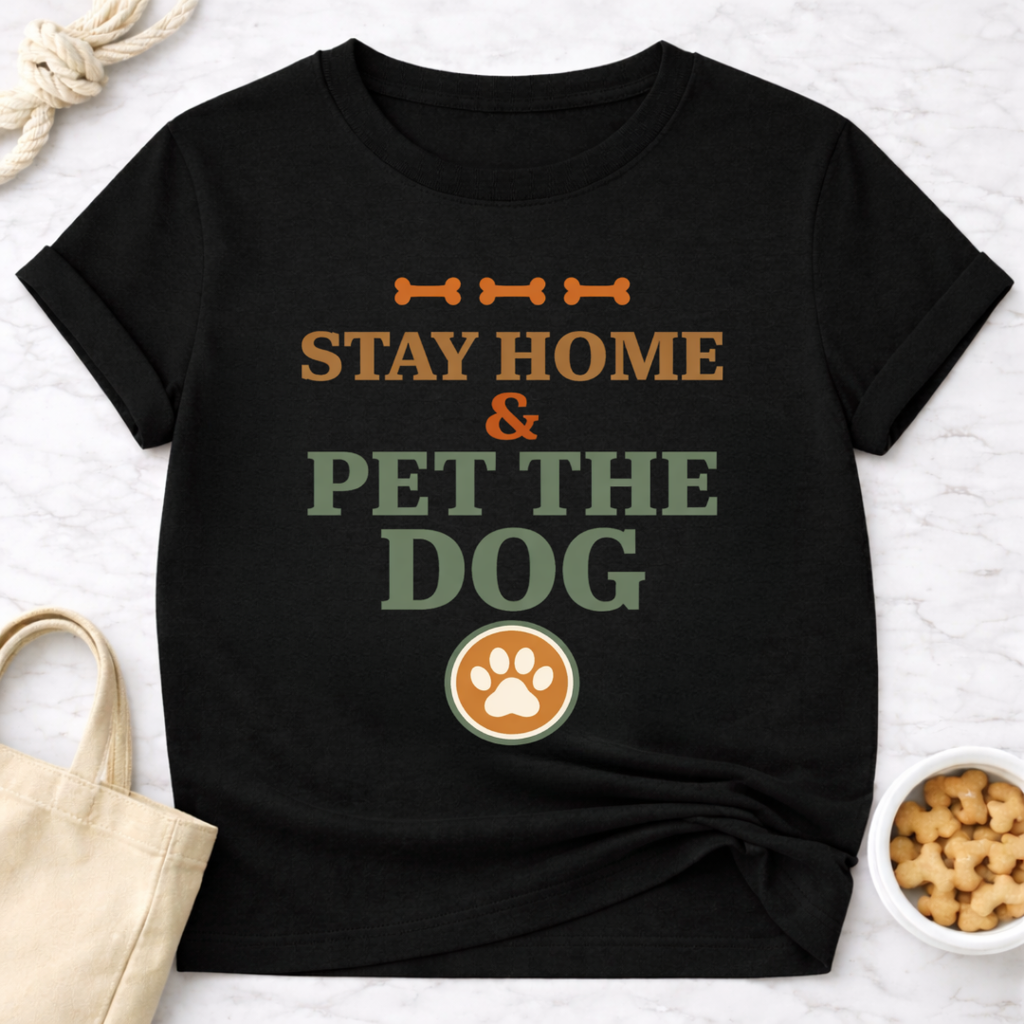 Stay at Home and Pet the Dog T-Shirt