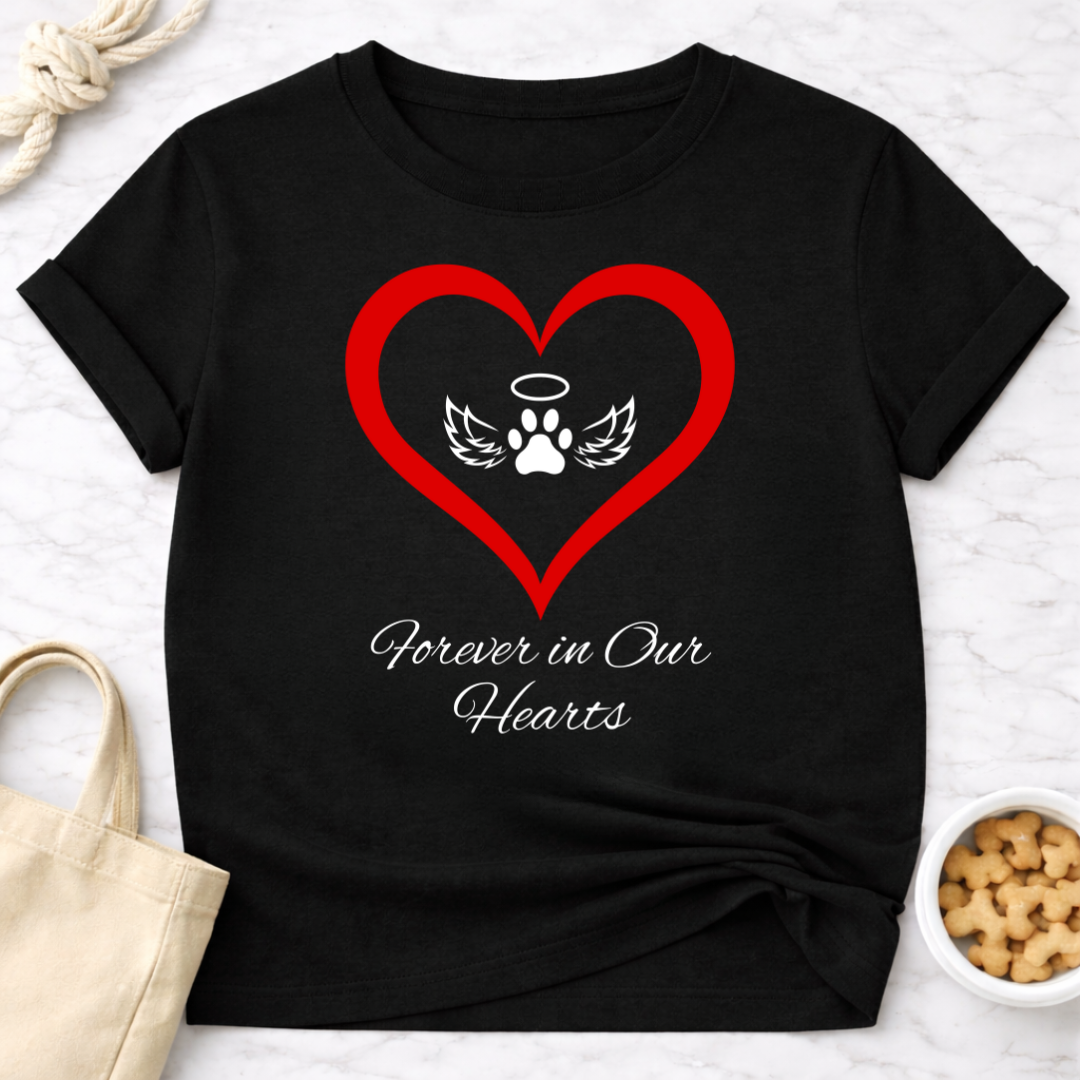 Forever In Our Hearts Dog Paw T-Shirt