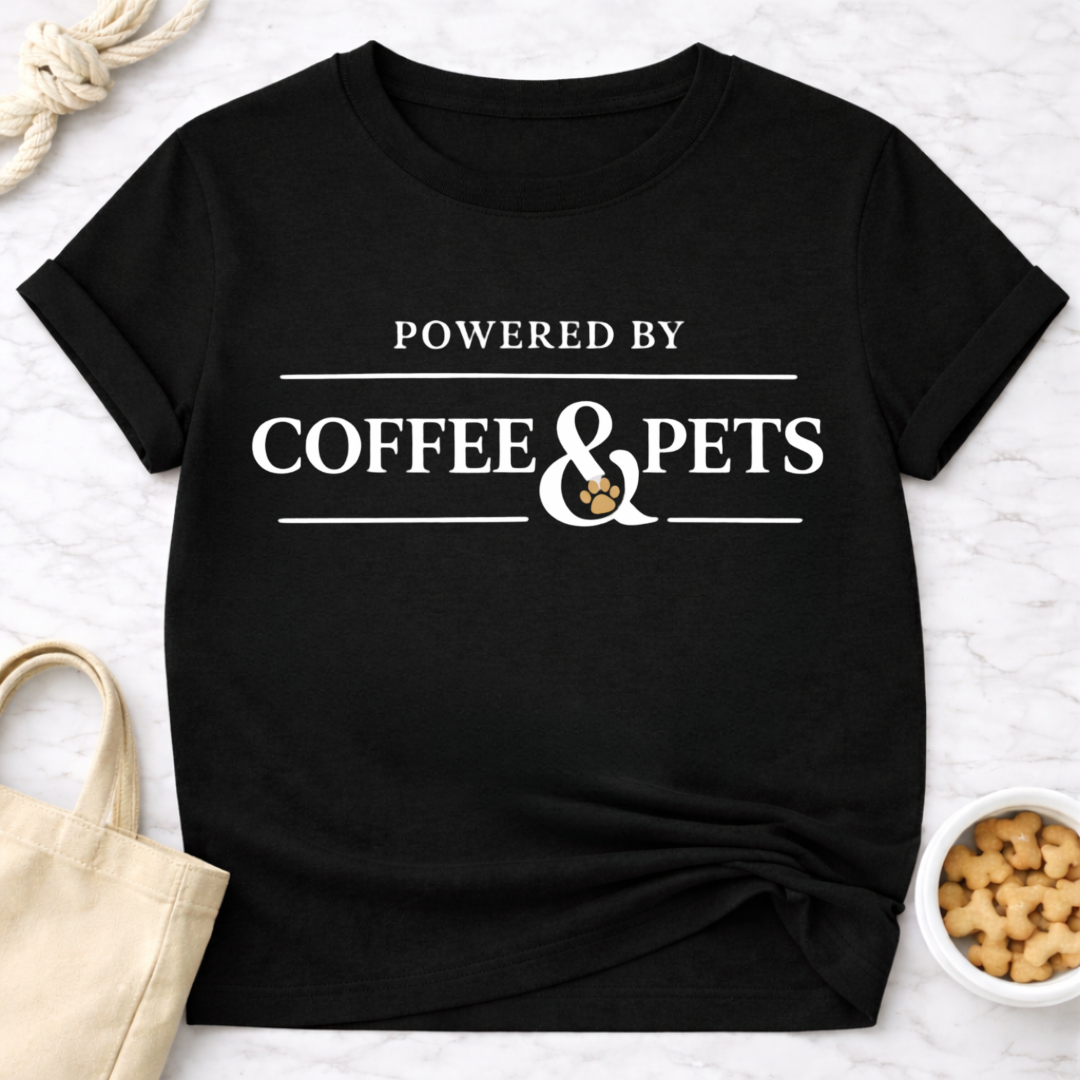 Powered by Coffee & Pets T-Shirt