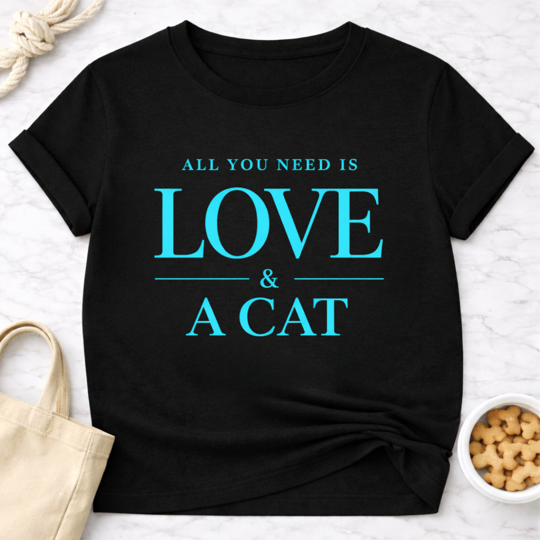 All You Need is Love and a Cat T-Shirt