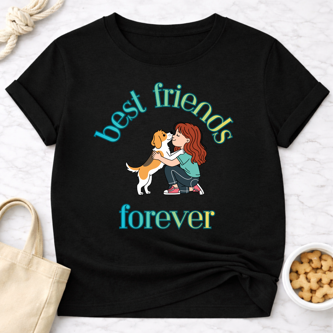 Best Friends Forever Girl and Dog T-Shirt