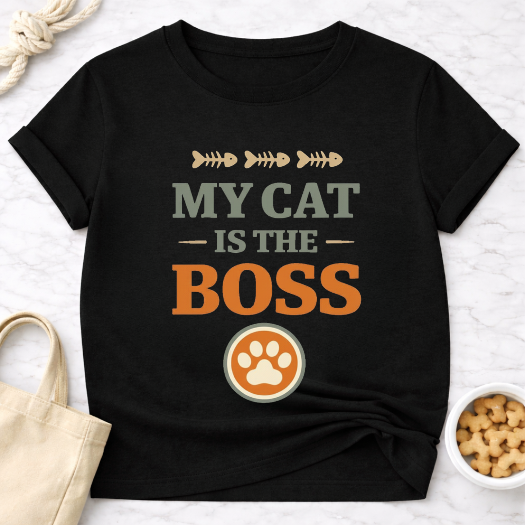 My Cat is the Boss (Retro) T-Shirt
