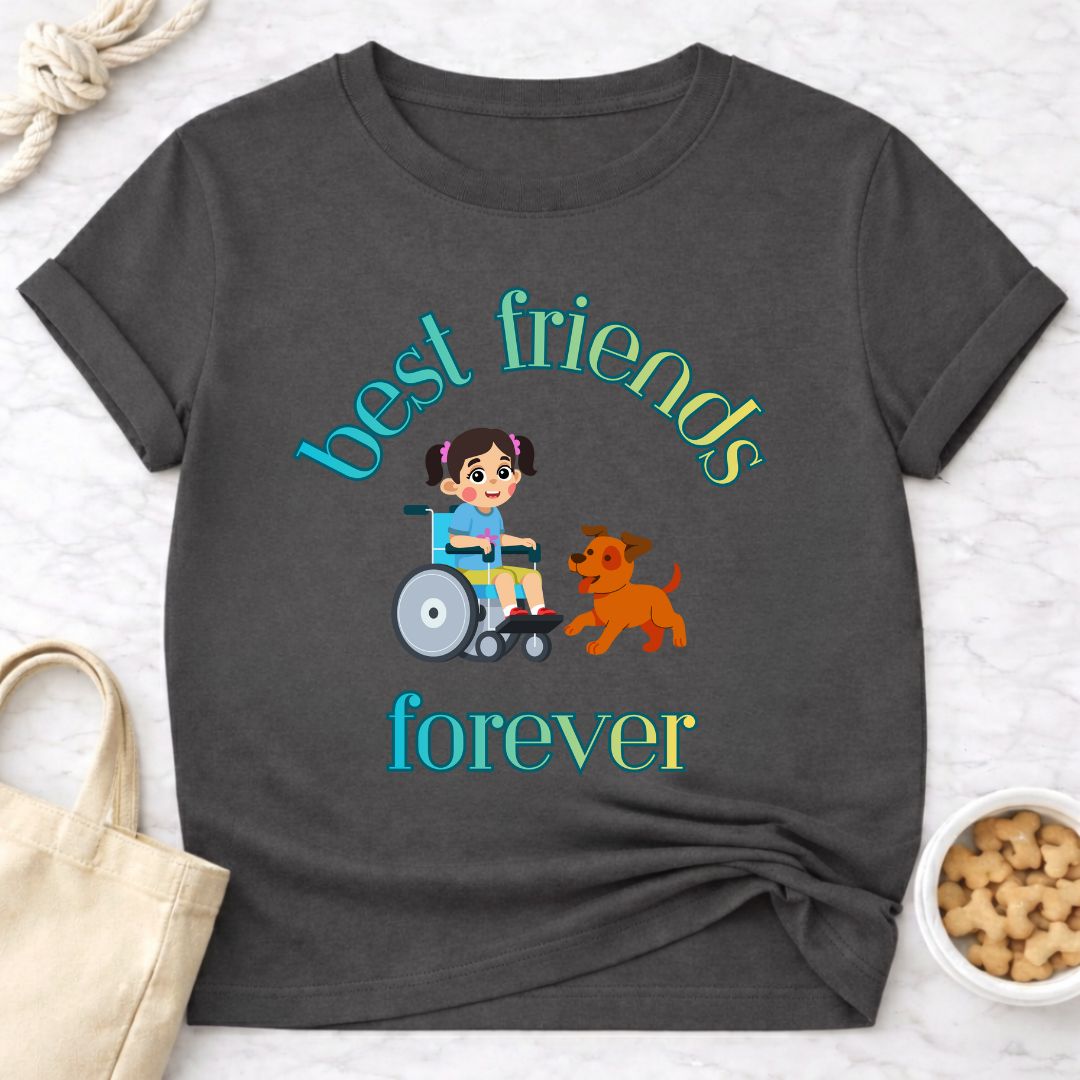 Best Friends Forever Girl and Dog Special Needs T-Shirt