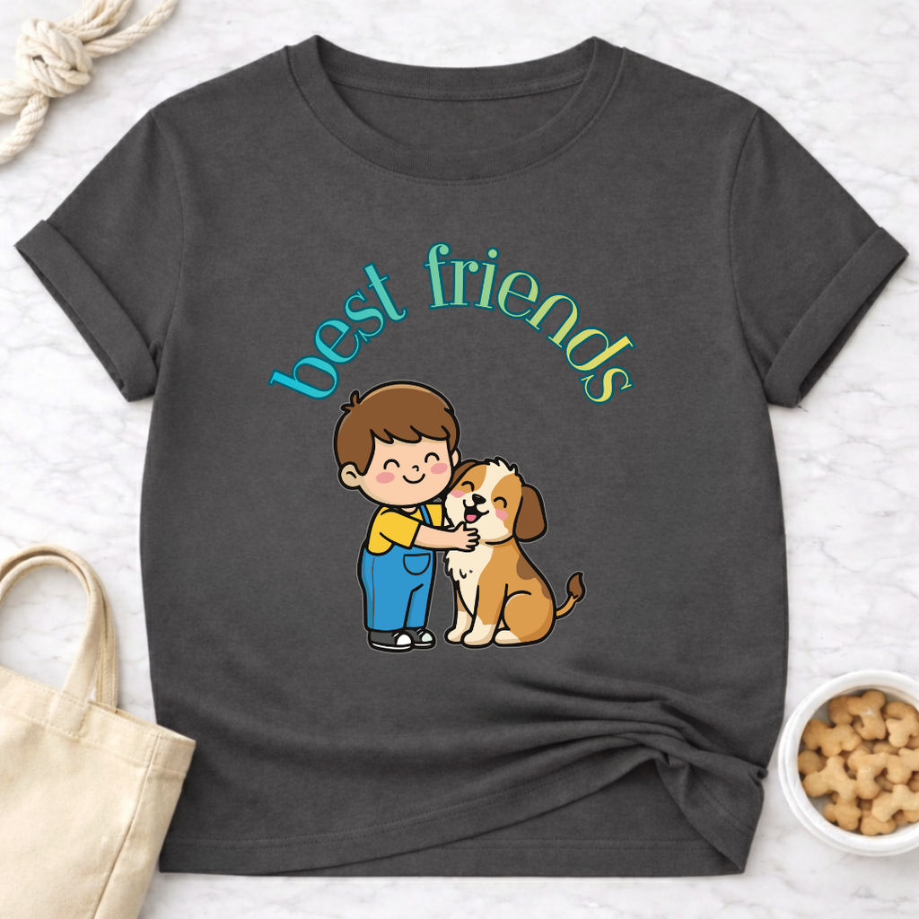 Best Friends Boy and Dog T-Shirt
