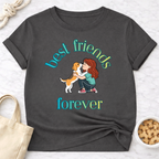 Best Friends Forever Girl and Dog T-Shirt