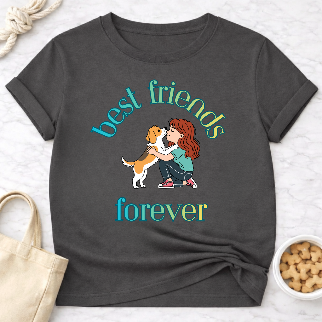 Best Friends Forever Girl and Dog T-Shirt