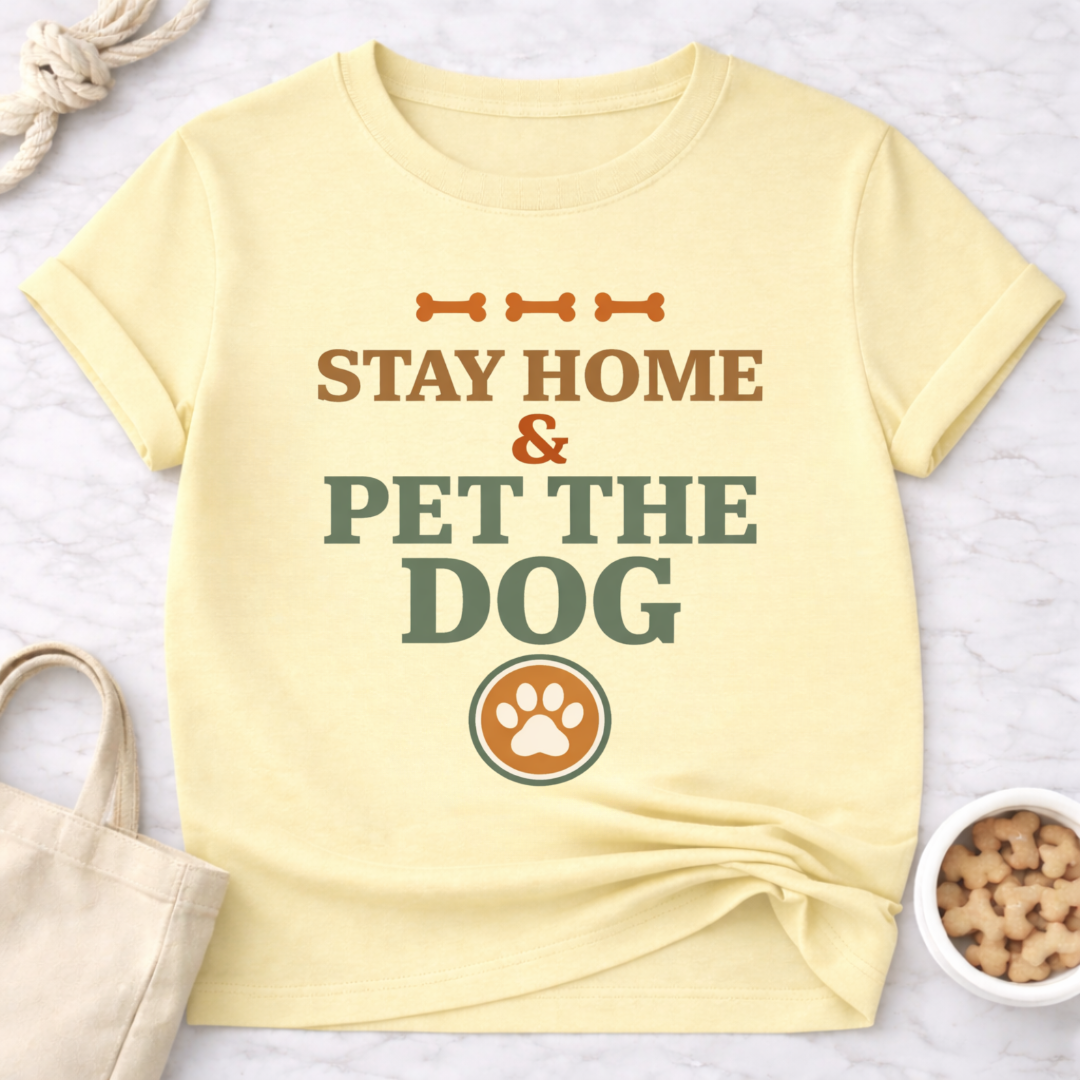 Stay at Home and Pet the Dog T-Shirt