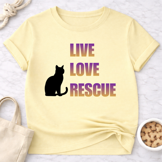 Live Love Rescue Cat T-Shirt