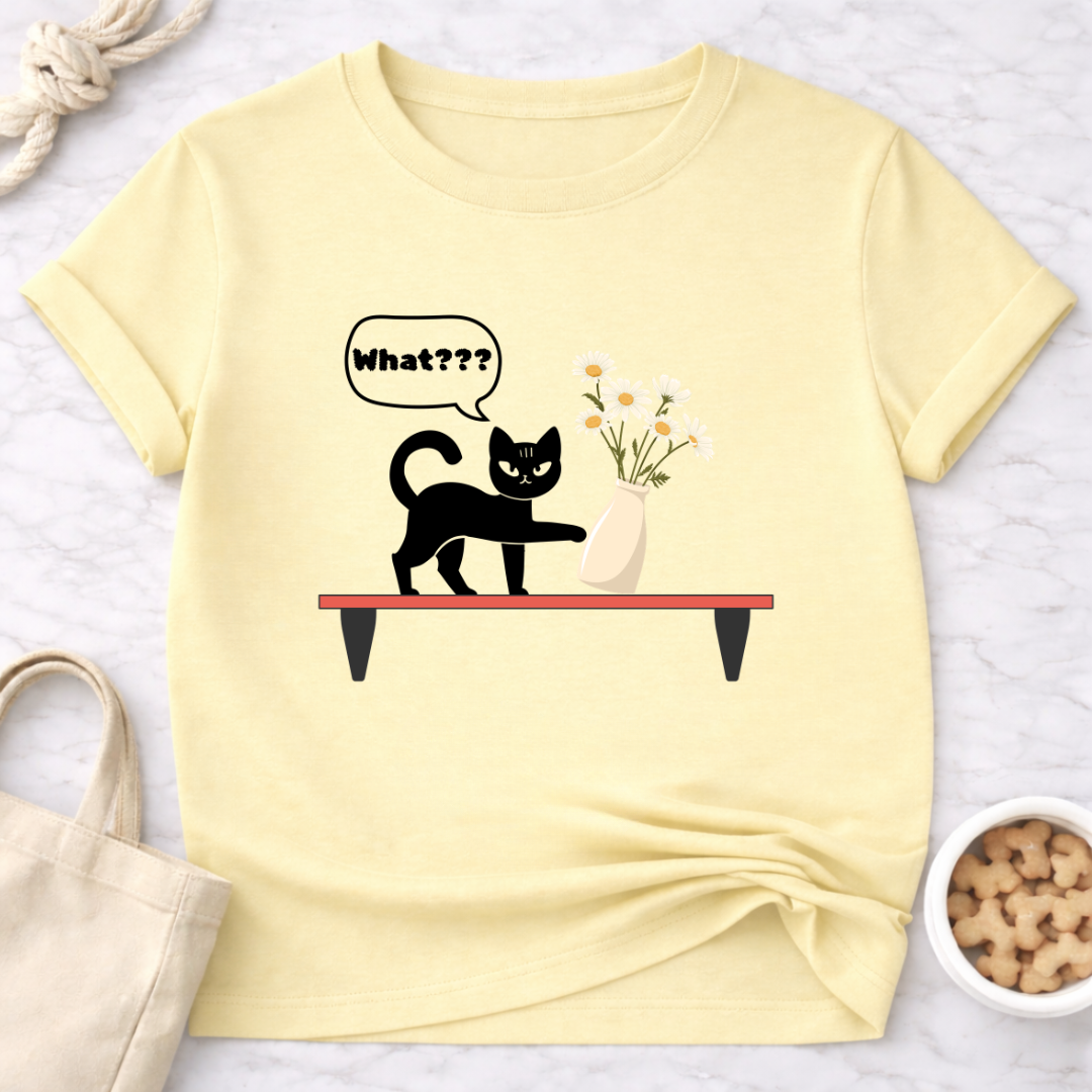 Mischievous Cat on a Shelf T-Shirt