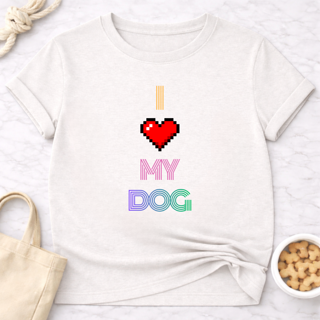 I Love My Dog Retro T-Shirt