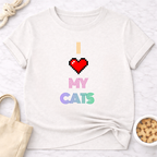 I Love My Cats Retro T-Shirt
