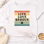 Live Love Rescue (retro) T-Shirt