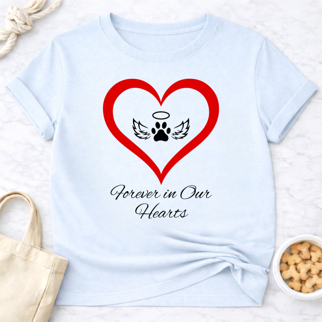 Forever In Our Hearts Dog Paw T-Shirt