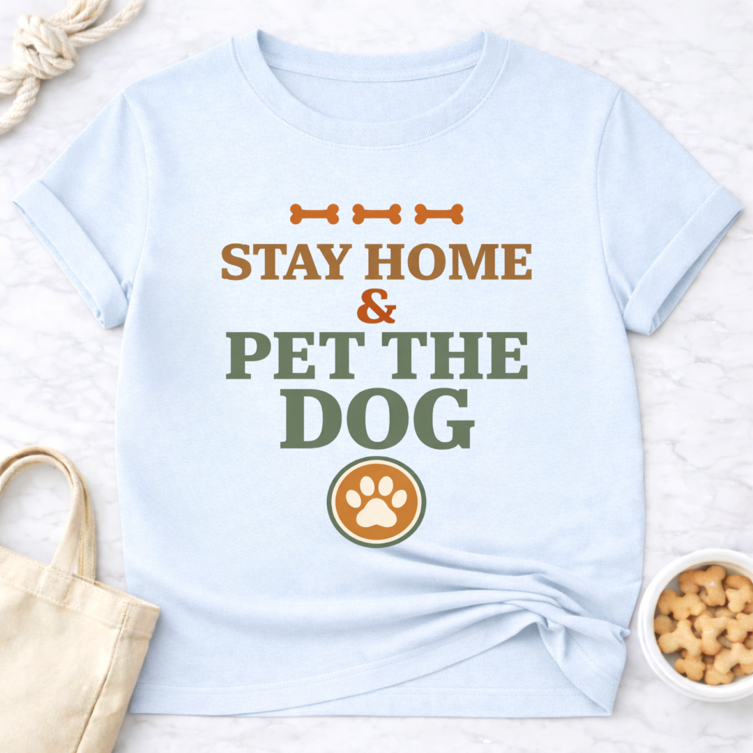 Stay at Home and Pet the Dog T-Shirt
